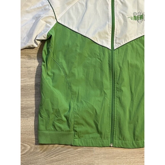 Vintage Nike Jacket Adult 2XL Green Full Zip Swoosh Logo Mock Neck Retro Women’s - Picture 5 of 11